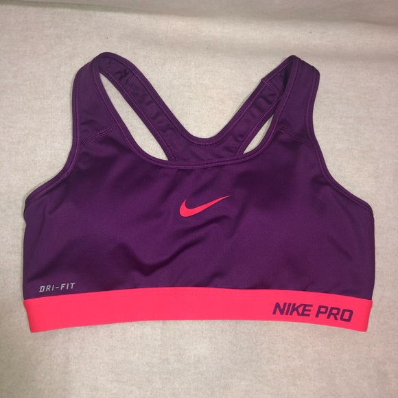 Nike Other - Nike Pro Women’s Purple w/ pink Sport Bra size M